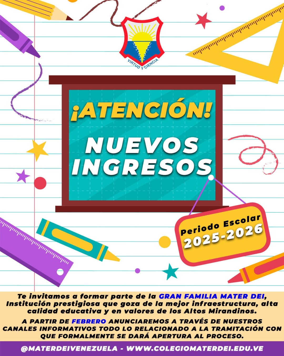 Próximamente apertura proceso «SOLICITUD NUEVOS INGRESOS»