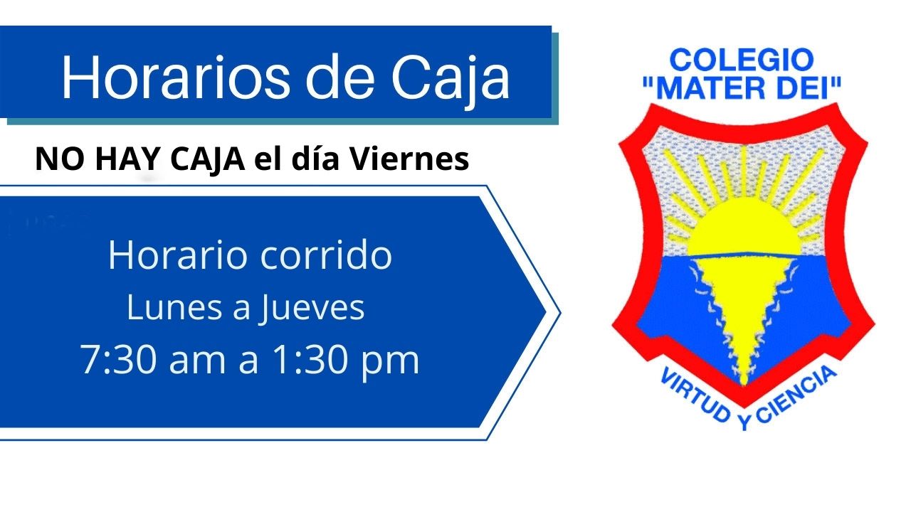 ¡ATENCIÓN! Horario corrido en Caja de Lunes a Jueves 